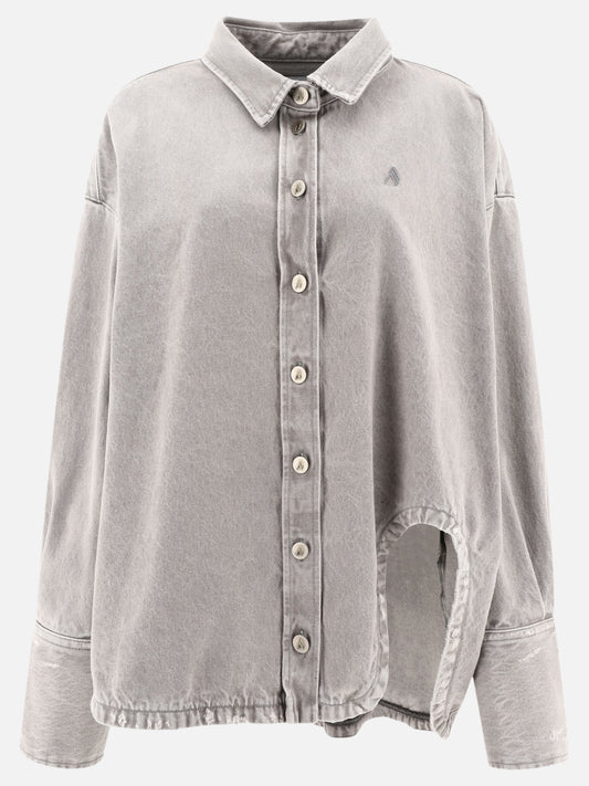 Denim jackets Solid colour  Grey - The Attico Women | PLP | VIETTI Online Store 
