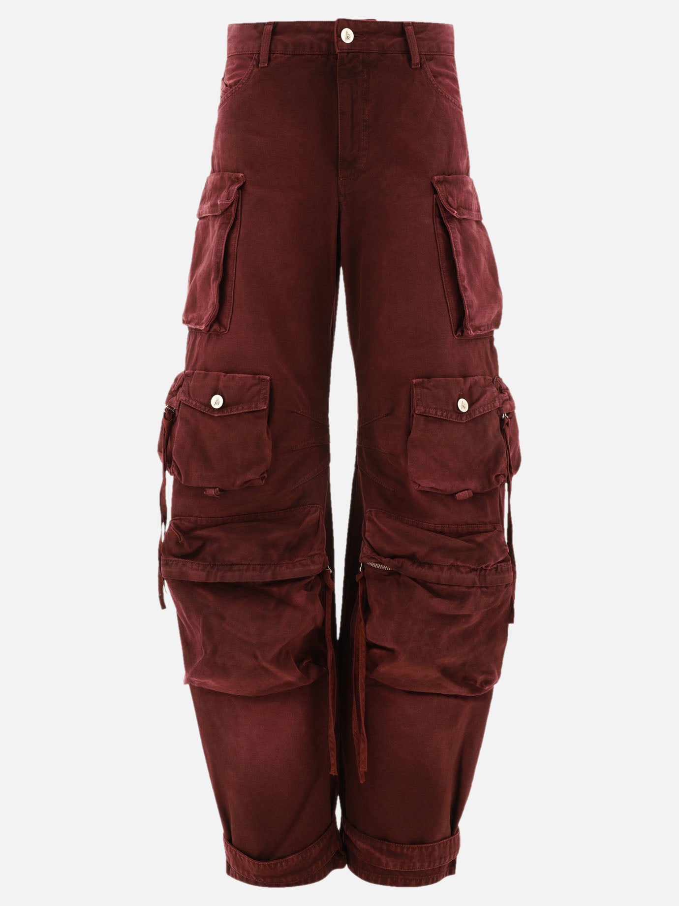 The Attico "Fern" cargo trousers Bordeaux