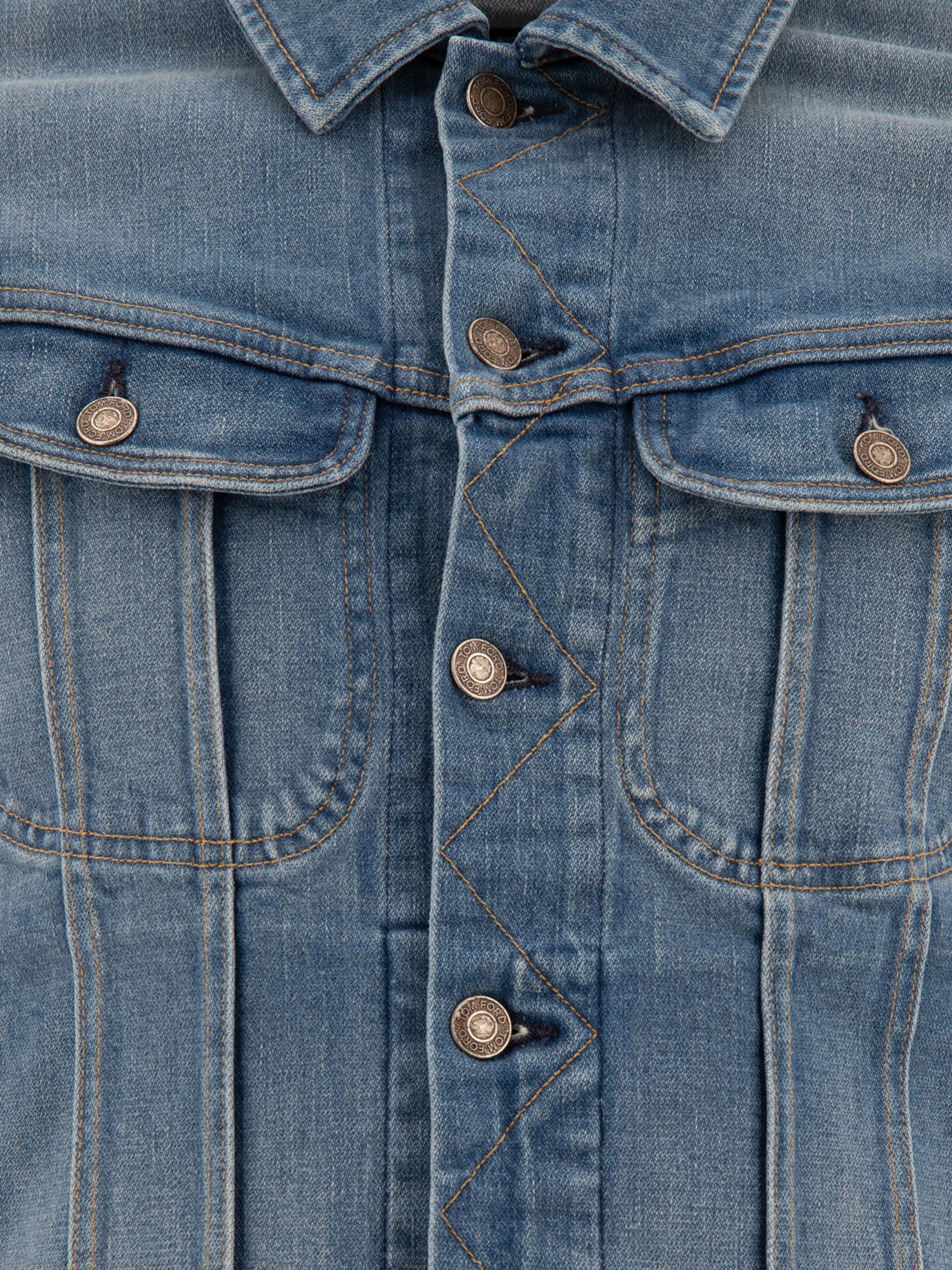Denim jackets Solid colour  Blue - Tom Ford Men | PDP | VIETTI Online Store | thumbnail_3