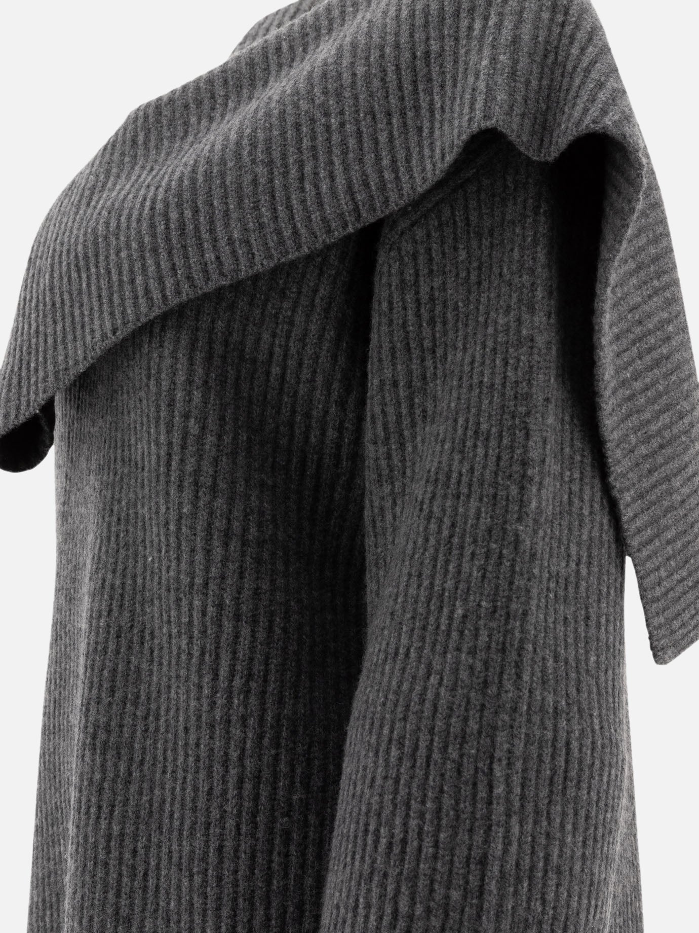 Toteme Ribbed scarf sweater Grey