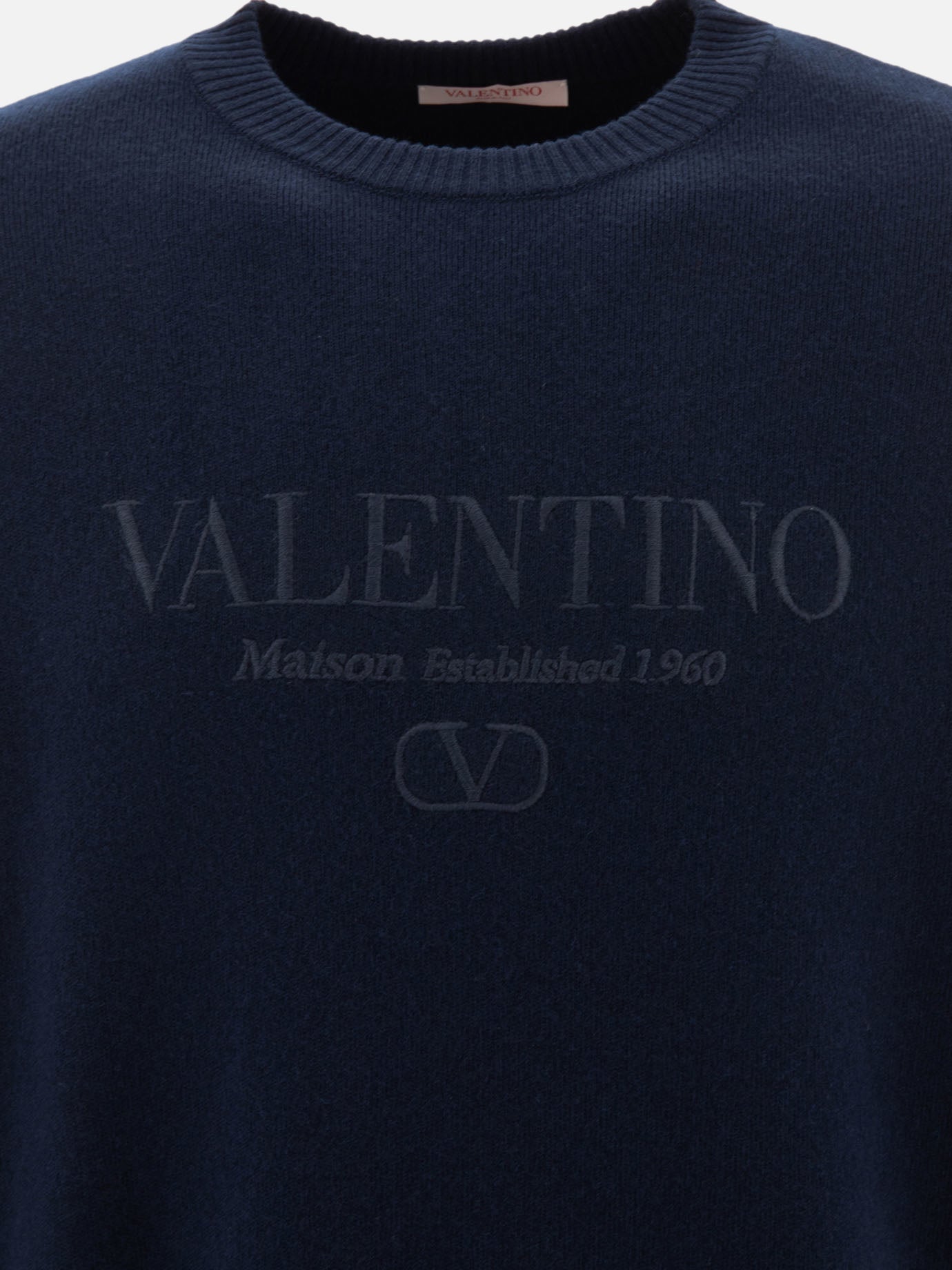 Wool sweater with Valentino embroidery