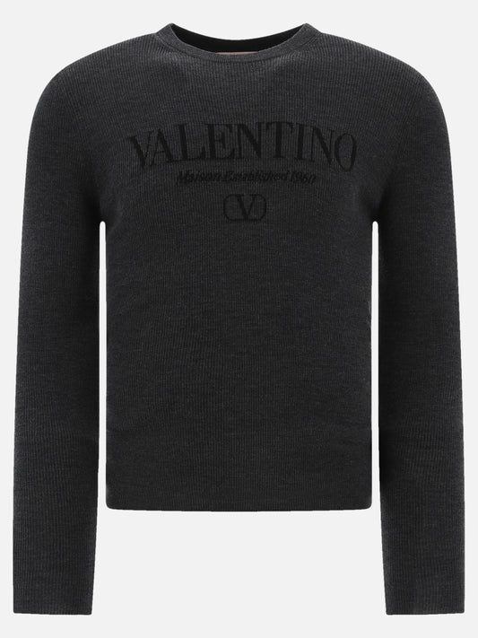 Valentino Maglione con logo intarsia 13869067_XL Grey 1