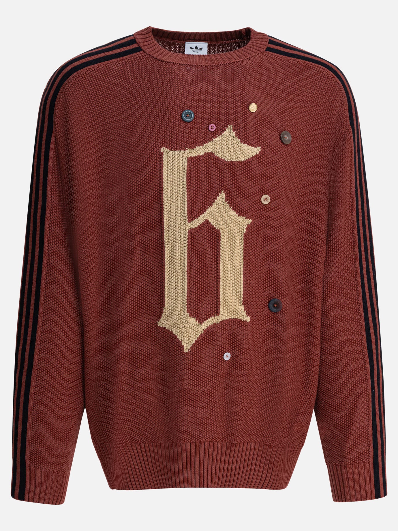 Crewneck sweaters Embroidered  Bordeaux - Adidas Originals Men | PDP | VIETTI Online Store | Zoom-Modal
