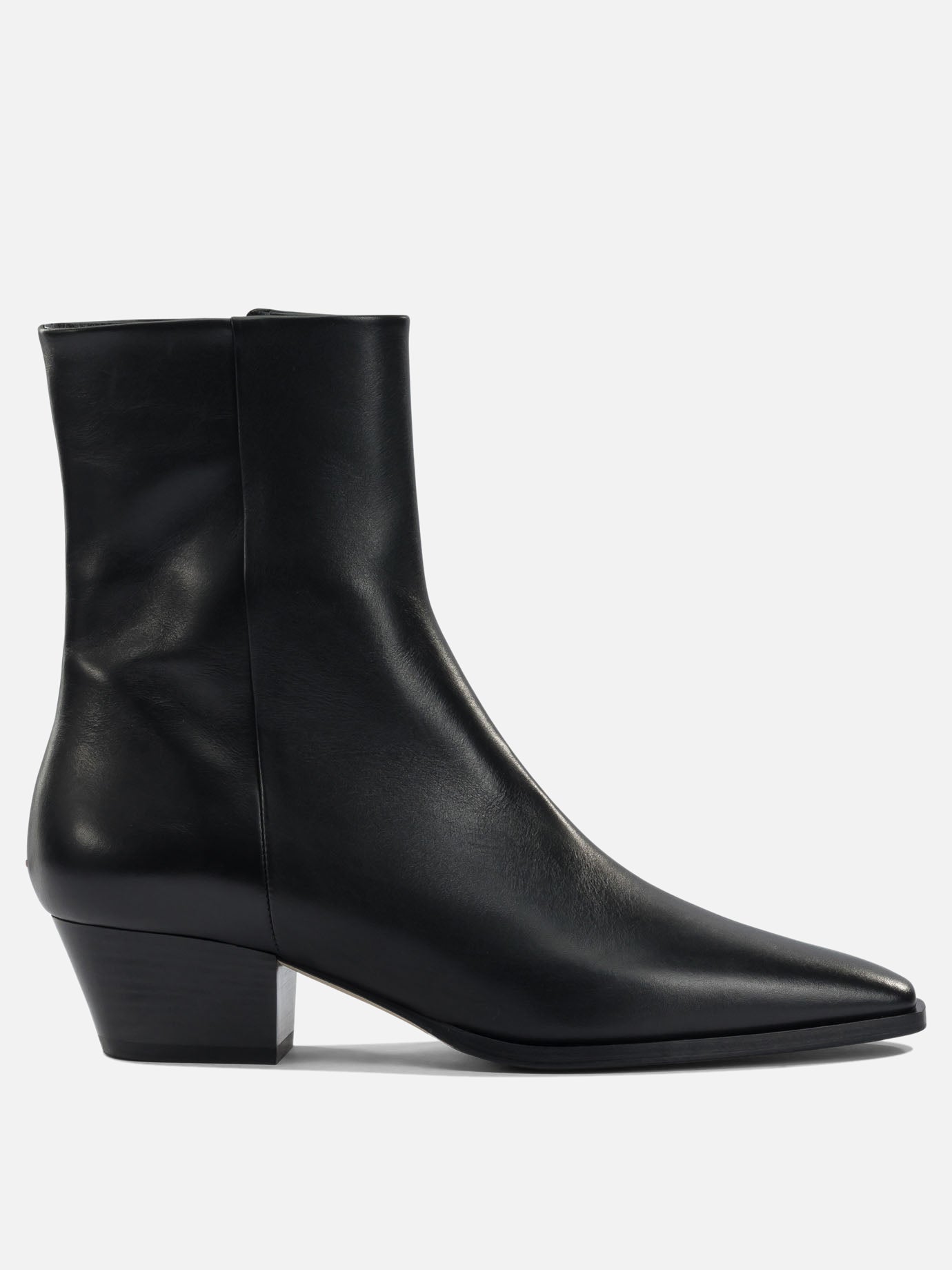 Zipped boots 100% leather - 70% leather 30% rubber  Black - Aeyde Women | PDP | VIETTI Online Store | thumbnail