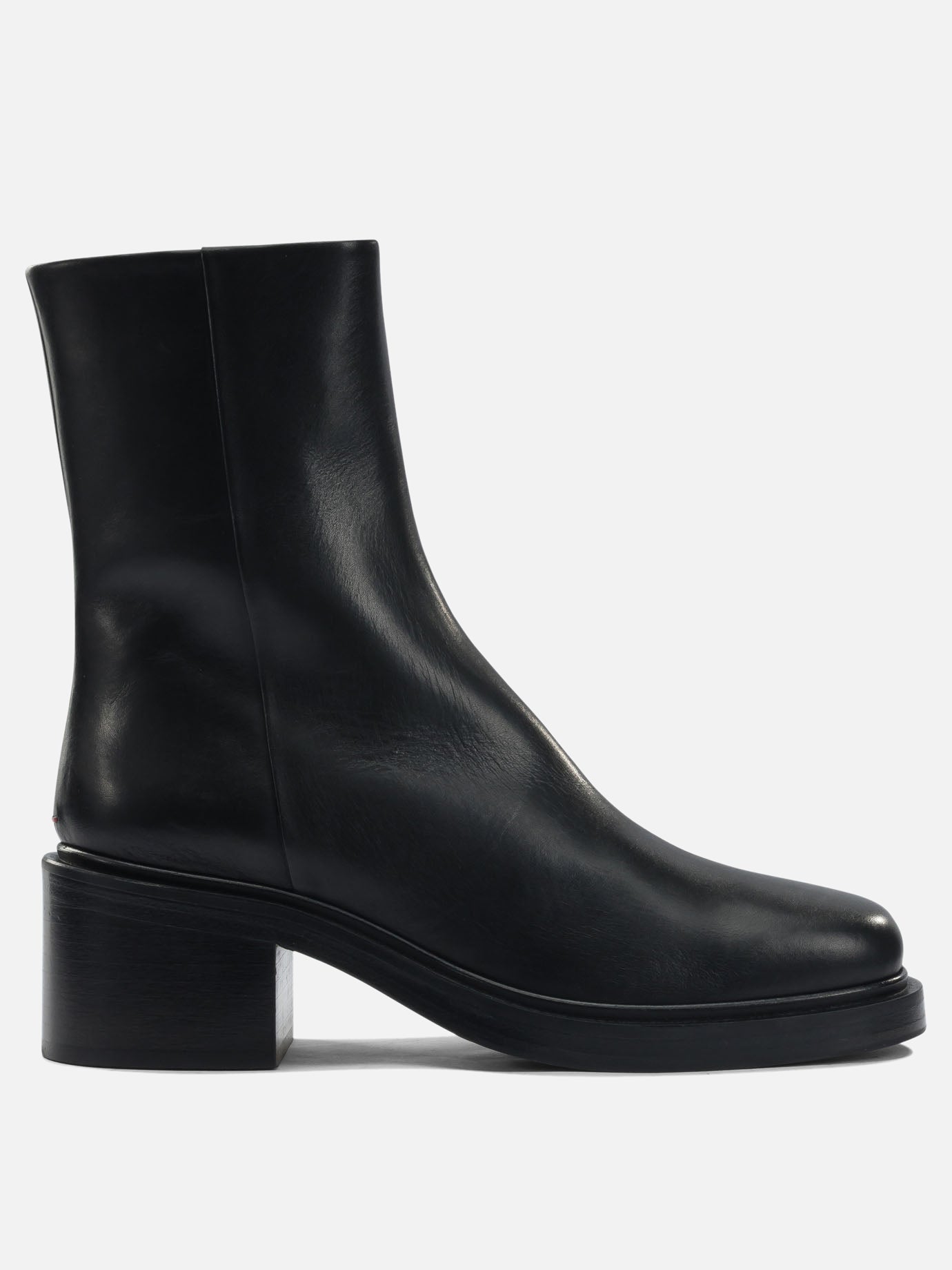 Zipped boots 100% leather - 70% leather 30% rubber  Black - Aeyde Women | PDP | VIETTI Online Store | thumbnail