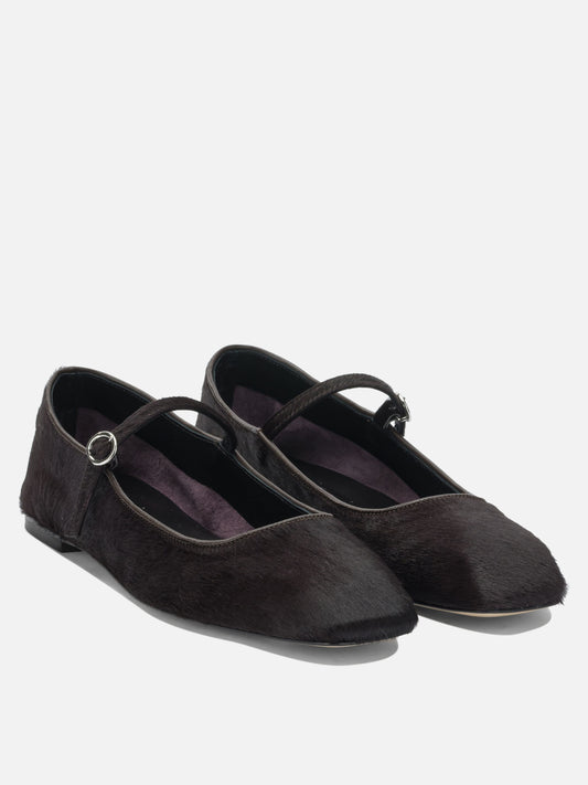 Ballerine Mary Jane 100% ponyhair on calf leather - 100% leather  Marrone - Aeyde Donna | VIETTI Online Store | 2
