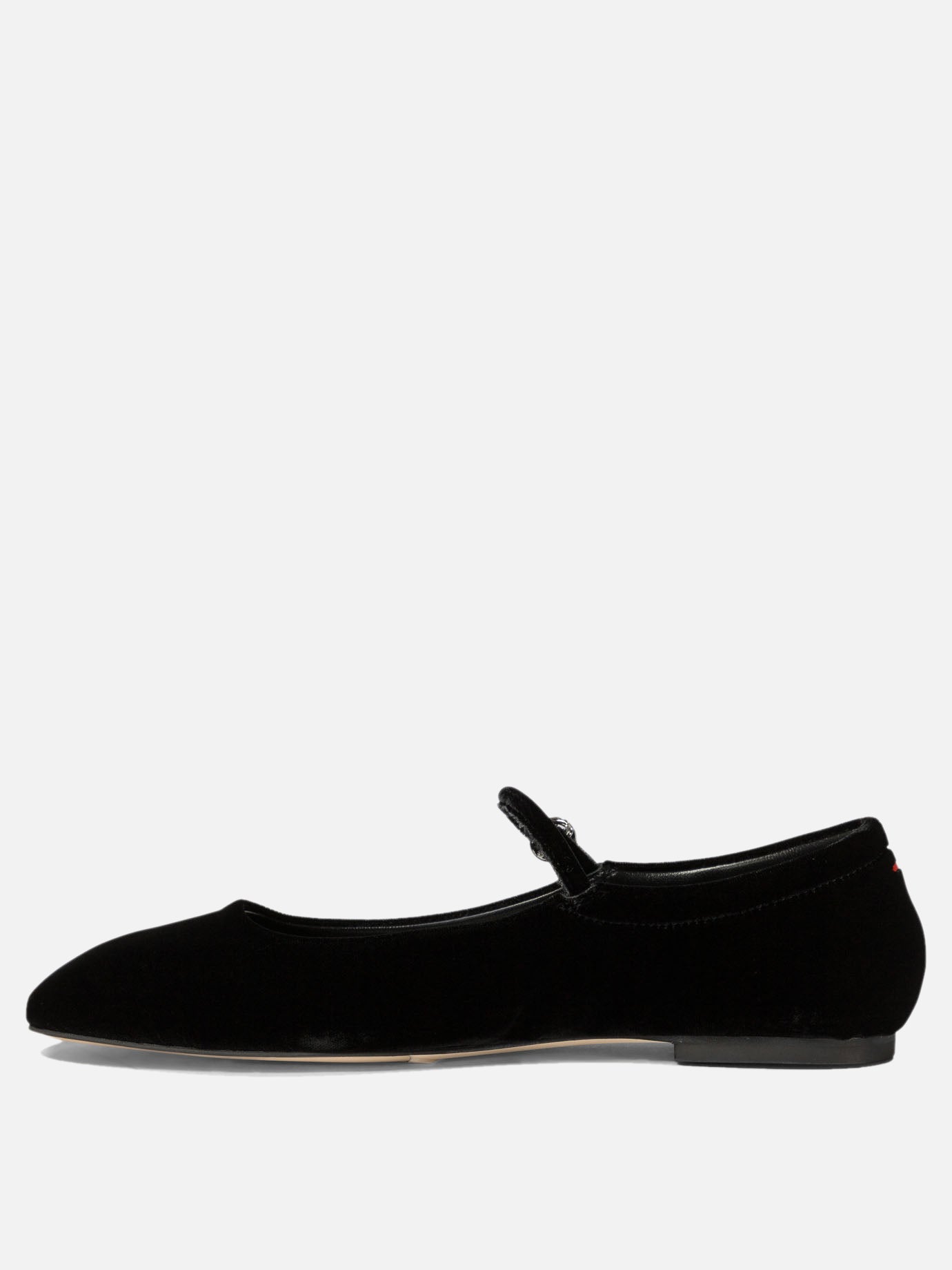 Mary Jane ballet flats 100% velvet - 100% leather  Black - Aeyde Women | PDP | VIETTI Online Store | Zoom-Modal_3

