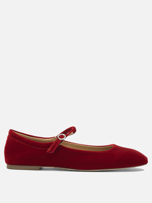 Ballerine Mary Jane 100% velvet - 100% leather  Rosso - Aeyde Donna | VIETTI Online Store 
