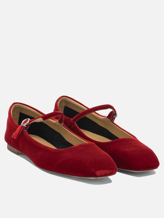 Ballerine Mary Jane 100% velvet - 100% leather  Rosso - Aeyde Donna | VIETTI Online Store | 2
