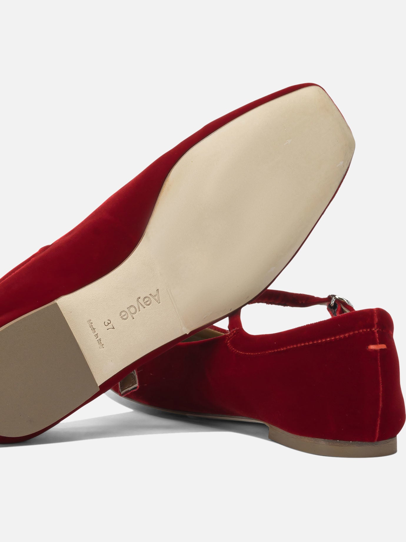 Ballerine Mary Jane 100% velvet - 100% leather  Rosso - Aeyde Donna | PDP | VIETTI Online Store | thumbnail_5