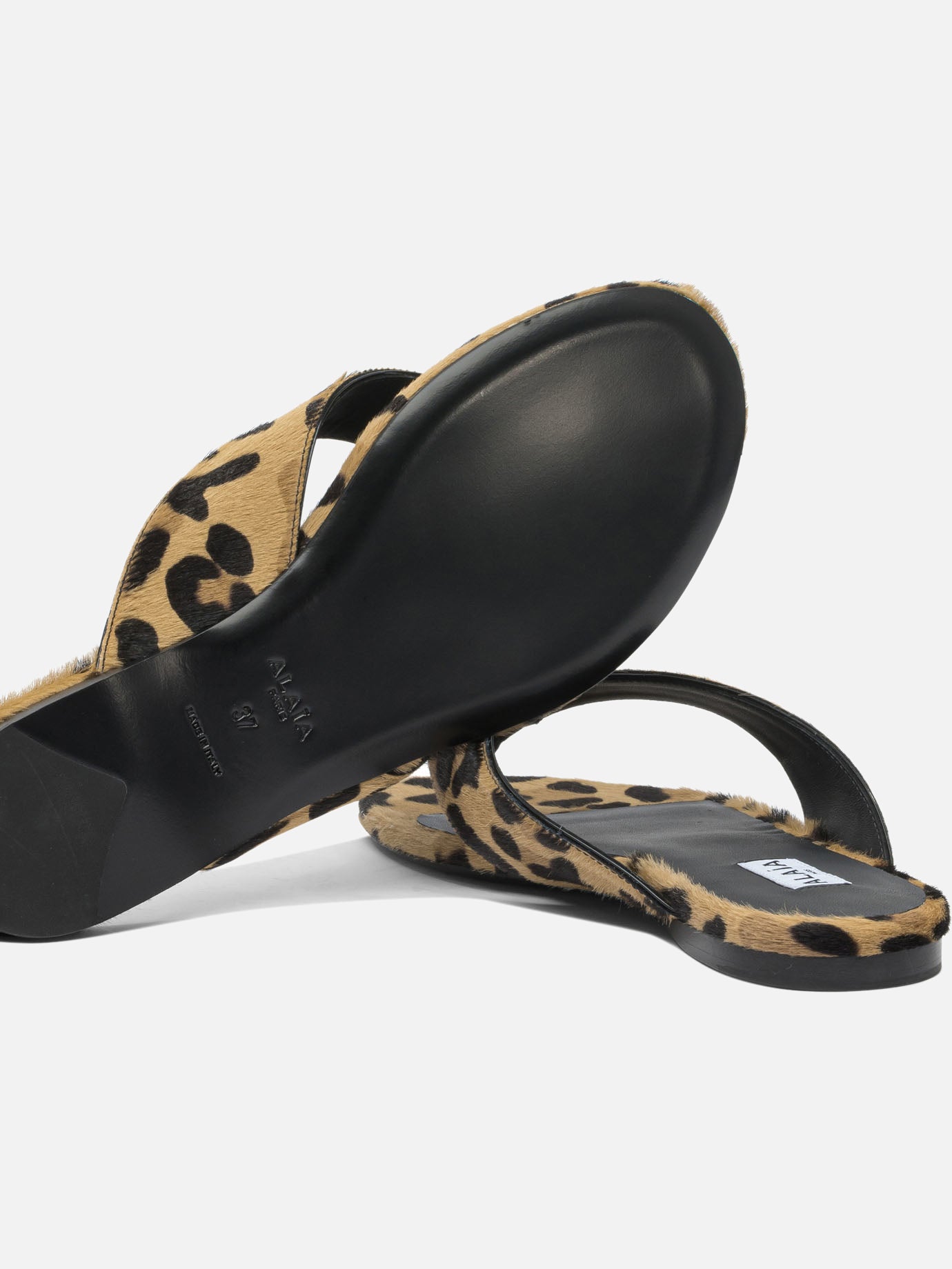Sandali bassi 100% leather - 100% leather  Marrone - Alaïa Donna | PDP | VIETTI Online Store | thumbnail_5