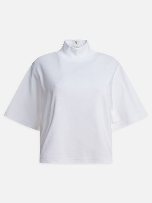 Mock neck t-shirts Solid colour  White - Alaïa Women | PLP | VIETTI Online Store 
