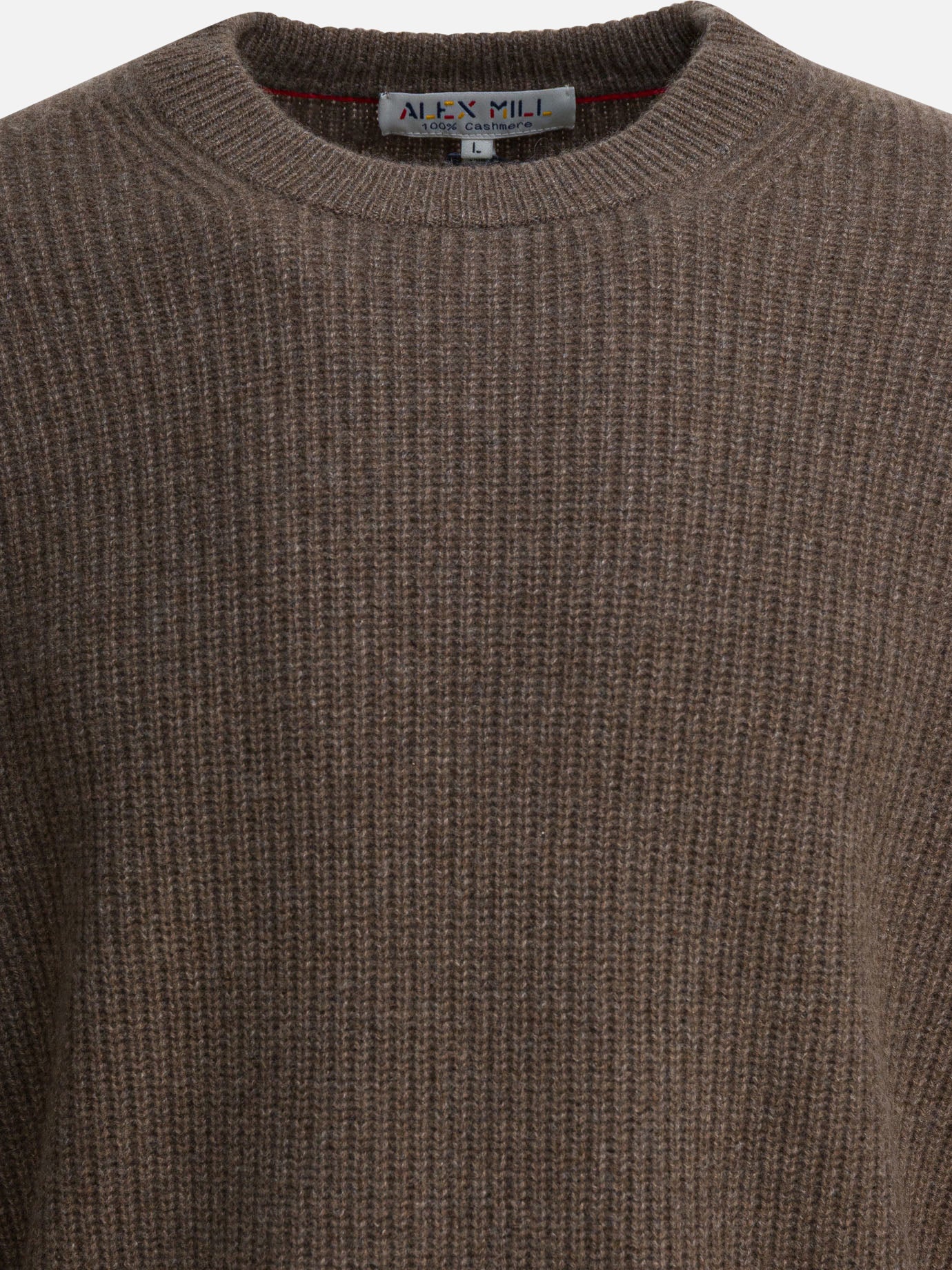 Crewneck sweaters Solid colour  Brown - Alex Mill Men | PDP | VIETTI Online Store | Zoom-Modal_3
