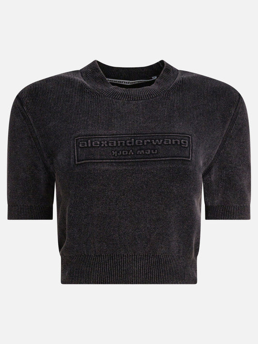 Crewneck t-shirts Logo  Black - Alexander Wang Women | PLP | VIETTI Online Store 
