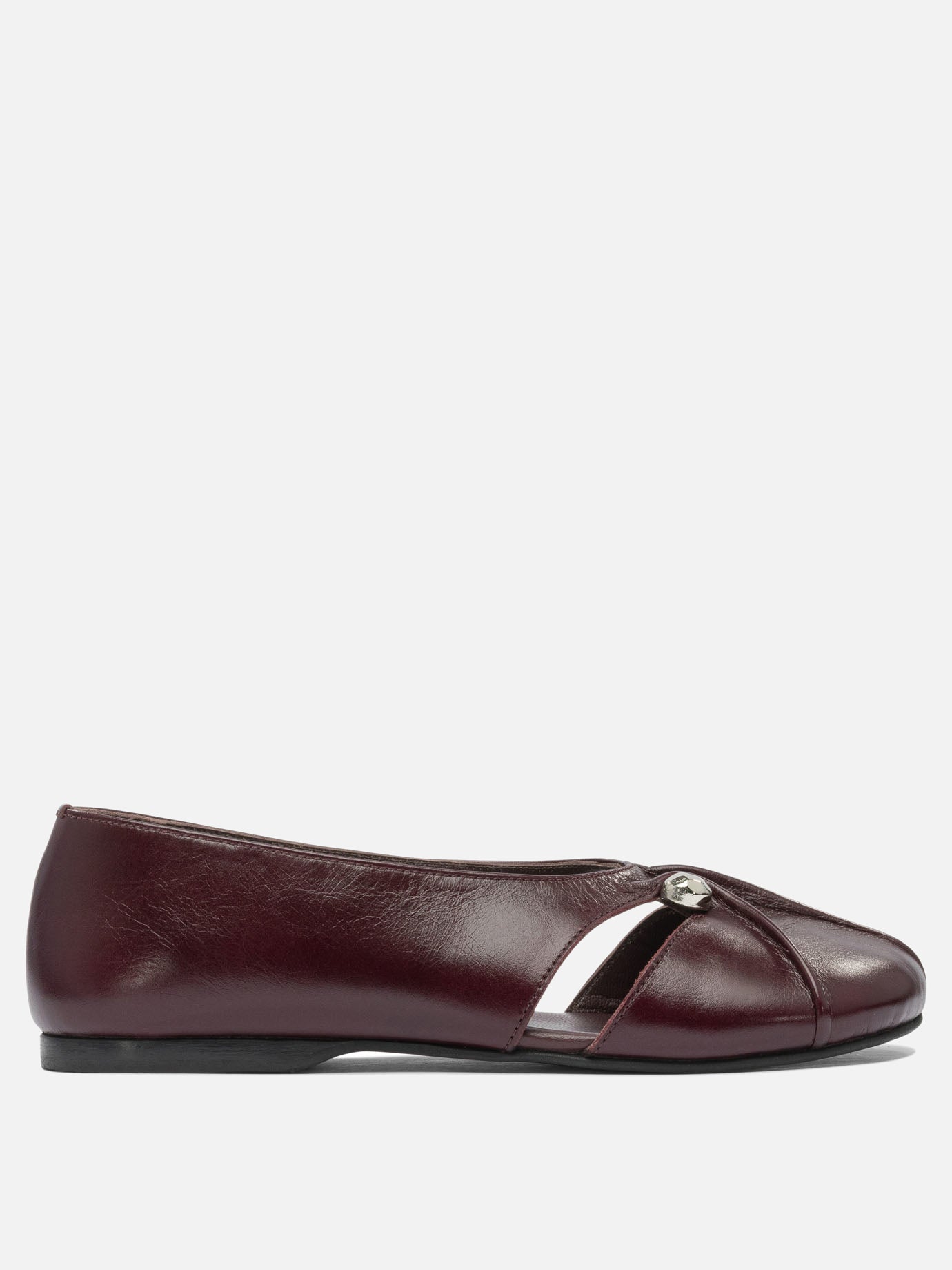 Ballerine classiche 100% goat leather - 100% cuerolite  Bordeaux - Alohas Donna | PDP | VIETTI Online Store | Zoom-Modal
