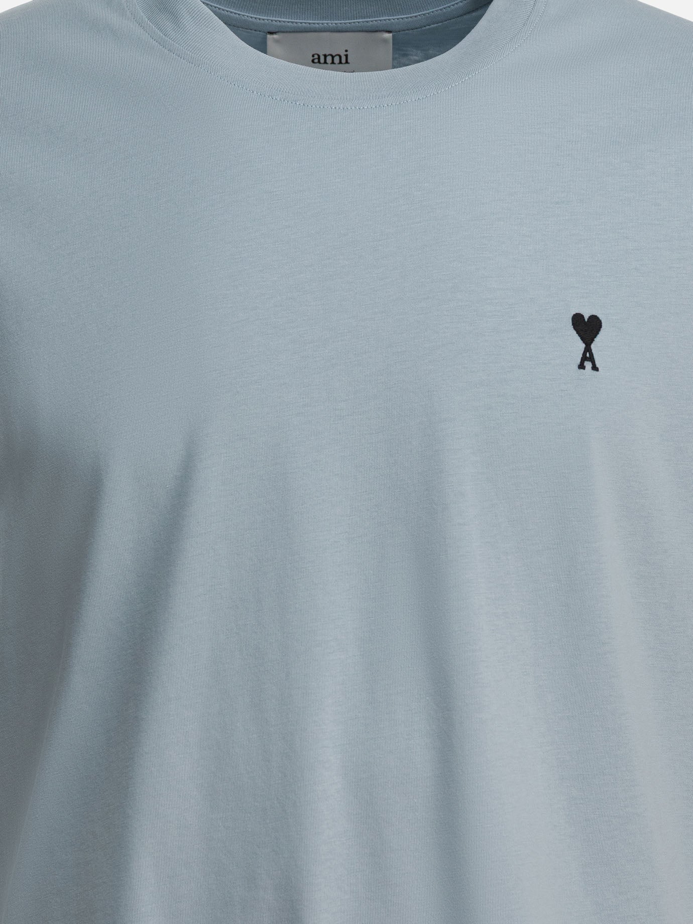 Crewneck t-shirts Logo  Light blue - Ami Paris Men | PDP | VIETTI Online Store | thumbnail_3