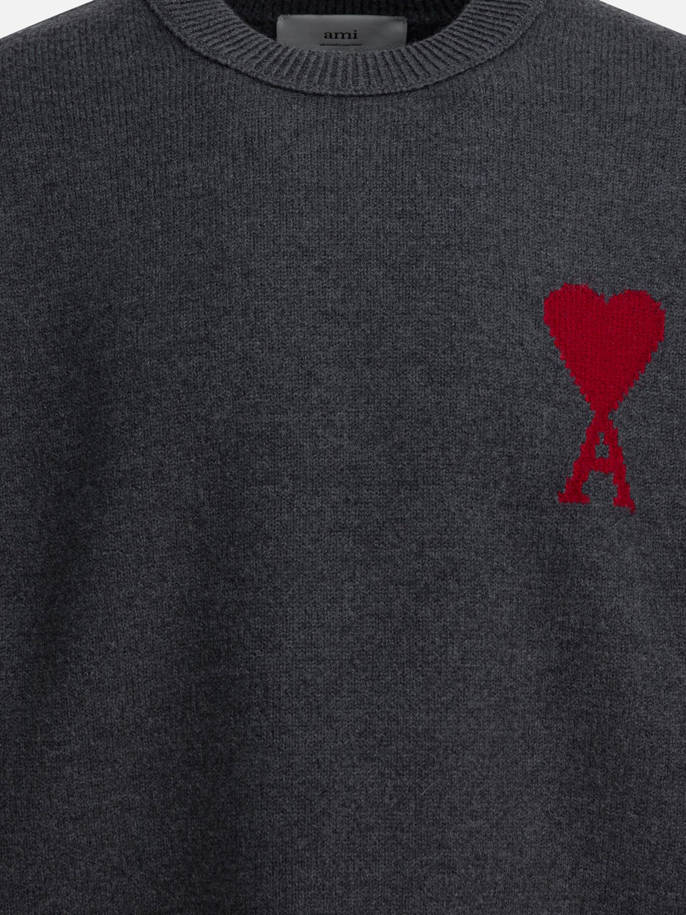 Maglioni girocollo Logo  Grigio - Ami Paris Uomo | PDP | VIETTI Online Store | Zoom-Modal_3
