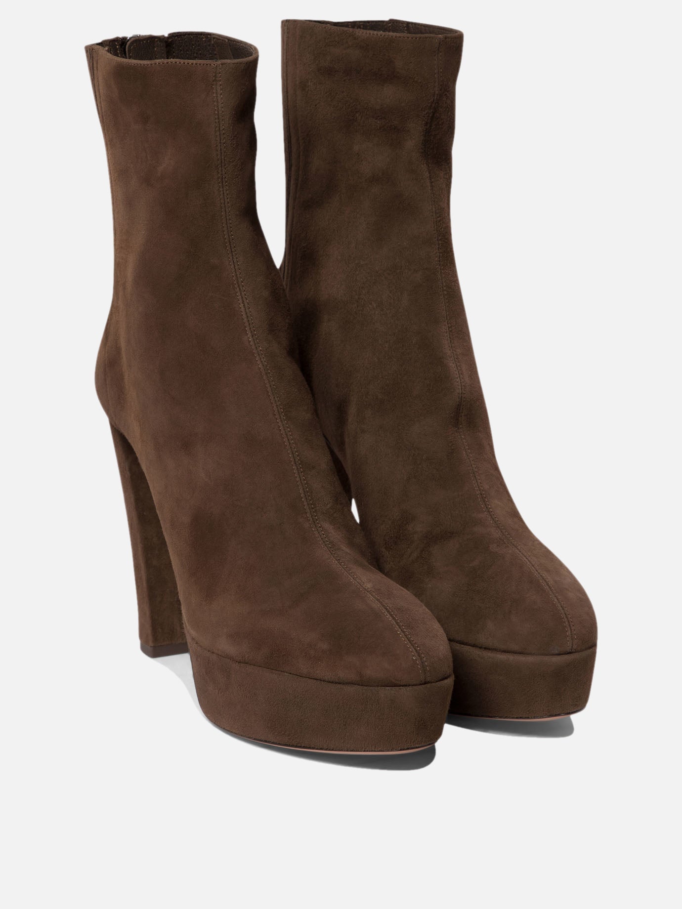 Zipped boots 100% kid suede leather - 100% calf leather  Brown - Aquazzura Women | PDP | VIETTI Online Store | Zoom-Modal_2

