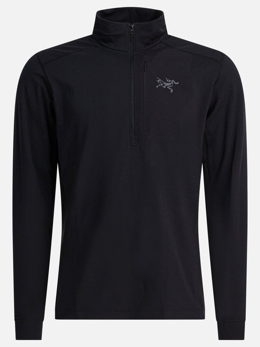 Felpe con mezza zip Logo  Nero - Arc'teryx Uomo | PDP | VIETTI Online Store 
