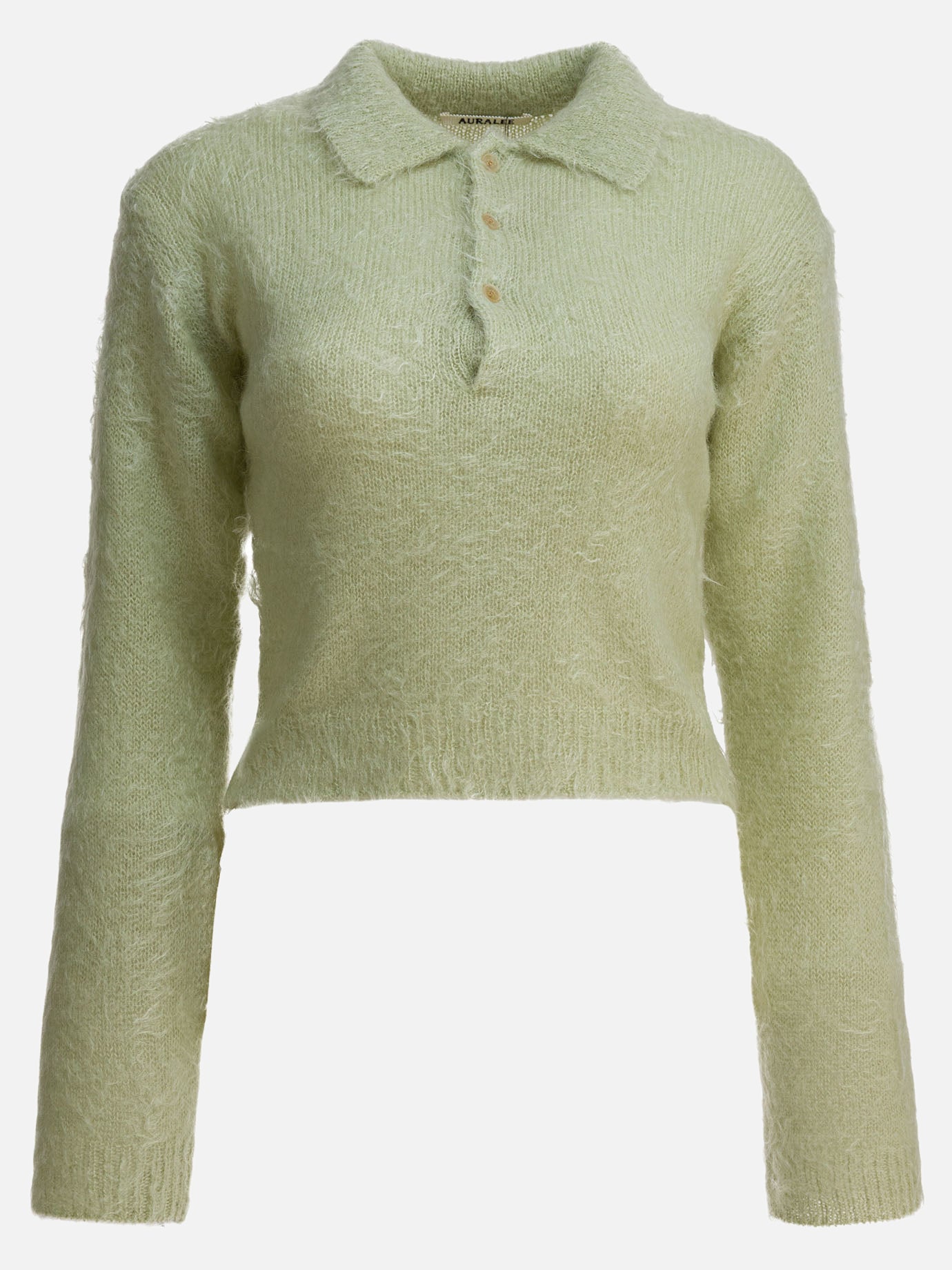 Polo sweater Solid colour  Green - Auralee Women | PDP | VIETTI Online Store | thumbnail