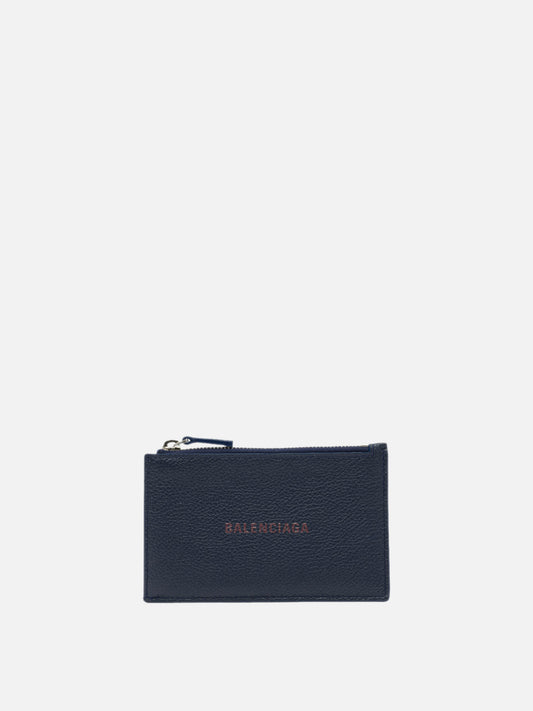 Portacarte 100% calf leather  Blu - Balenciaga Uomo | PDP | VIETTI Online Store 
