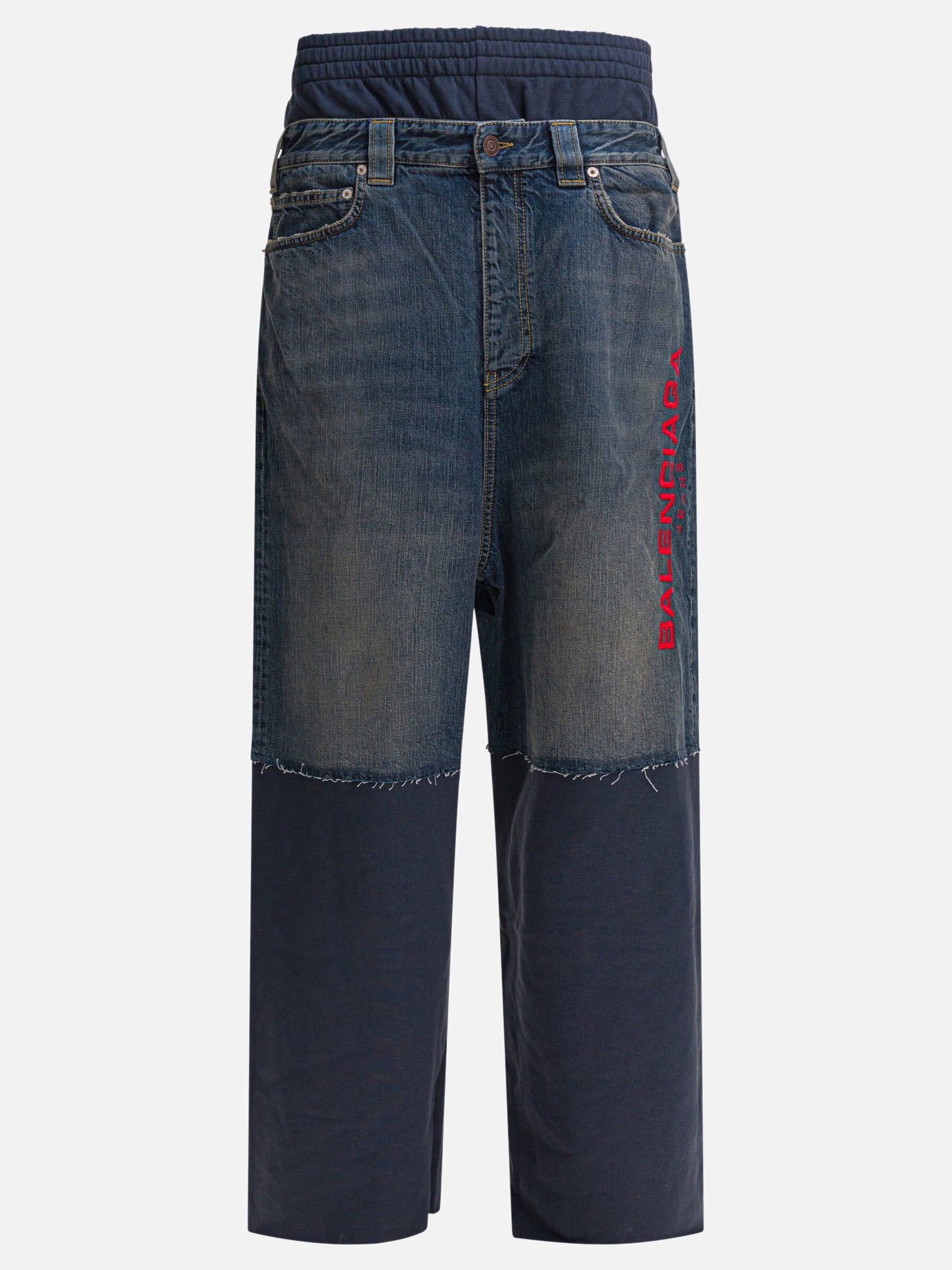 Wide-leg jeans Denim  Blue - Balenciaga Men | PDP | VIETTI Online Store | thumbnail