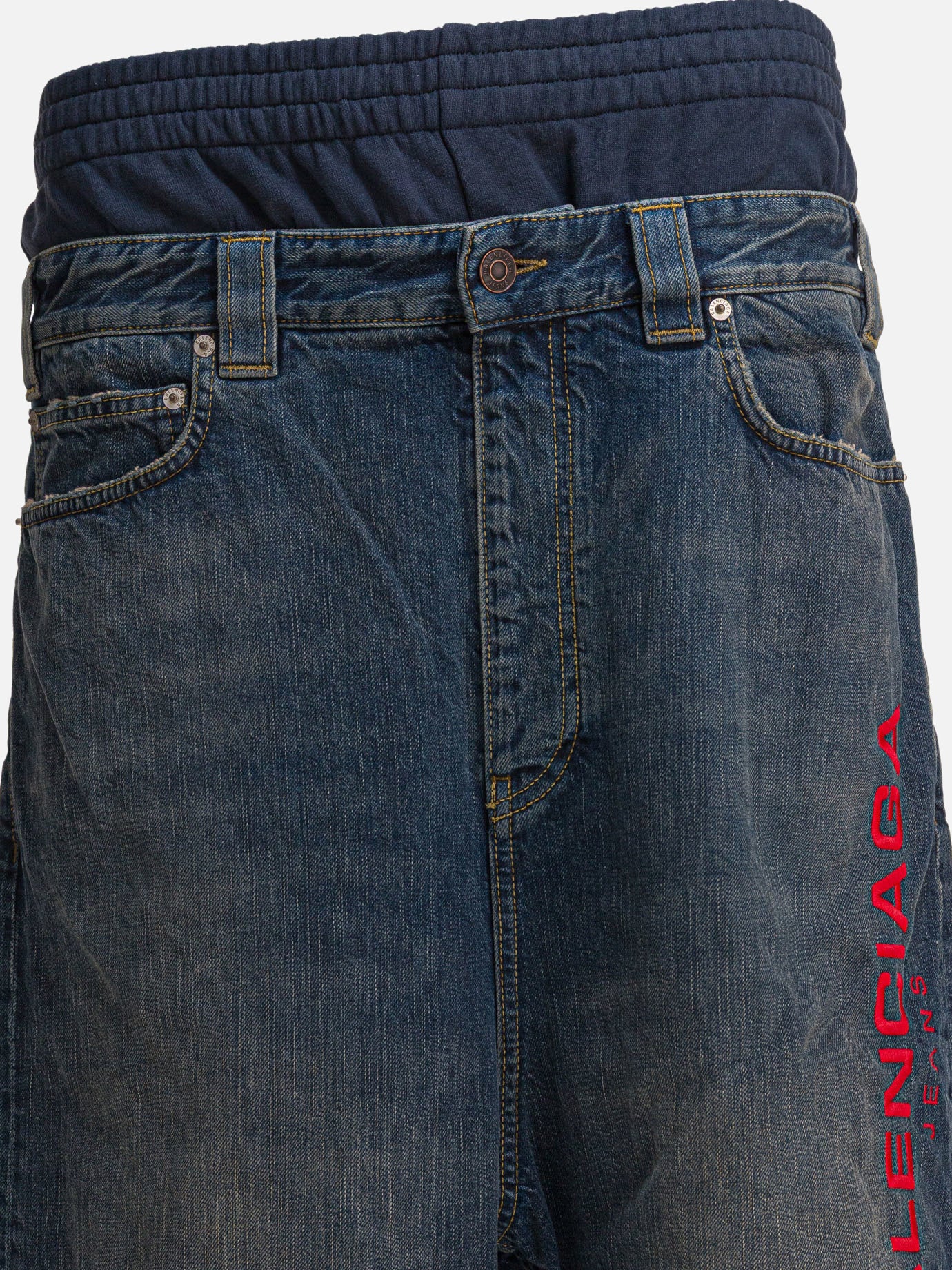 Wide-leg jeans Denim  Blue - Balenciaga Men | PDP | VIETTI Online Store | thumbnail_3