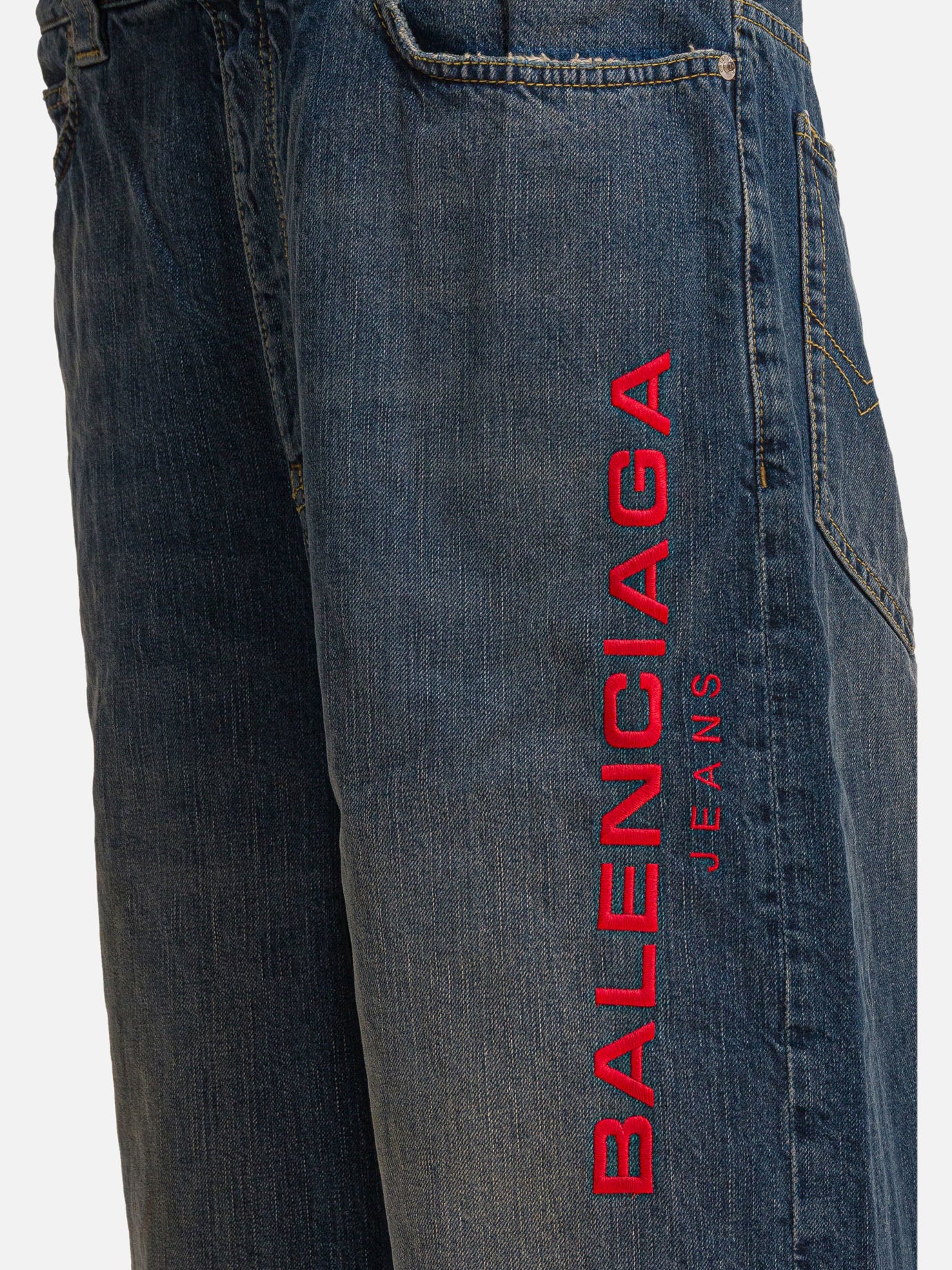 Wide-leg jeans Denim  Blue - Balenciaga Men | PDP | VIETTI Online Store | thumbnail_4