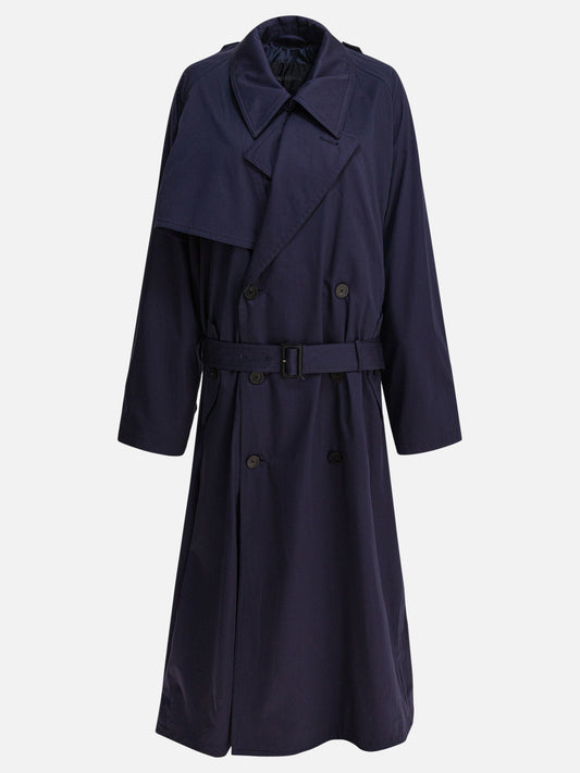 Raincoats & Trench coats Solid colour  Blue - Balenciaga Women | PDP | VIETTI Online Store 
