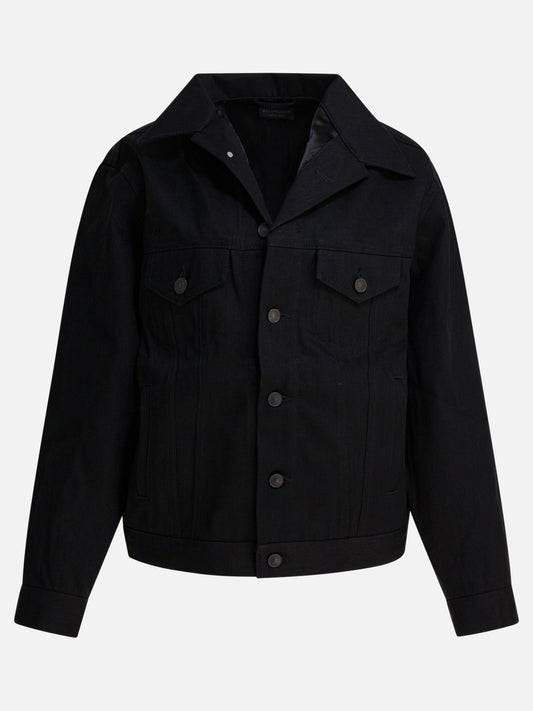 Giacche in denim Solid colour  Nero - Balenciaga Donna | PDP | VIETTI Online Store 
