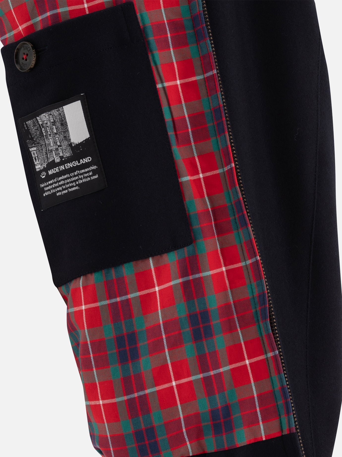 Bomber Solid colour  Blu - Baracuta Uomo | PDP | VIETTI Online Store | thumbnail_4