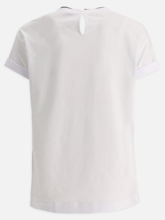 Crewneck t-shirts Solid colour  White - Brunello Cucinelli Women | PLP | VIETTI Online Store | 2
