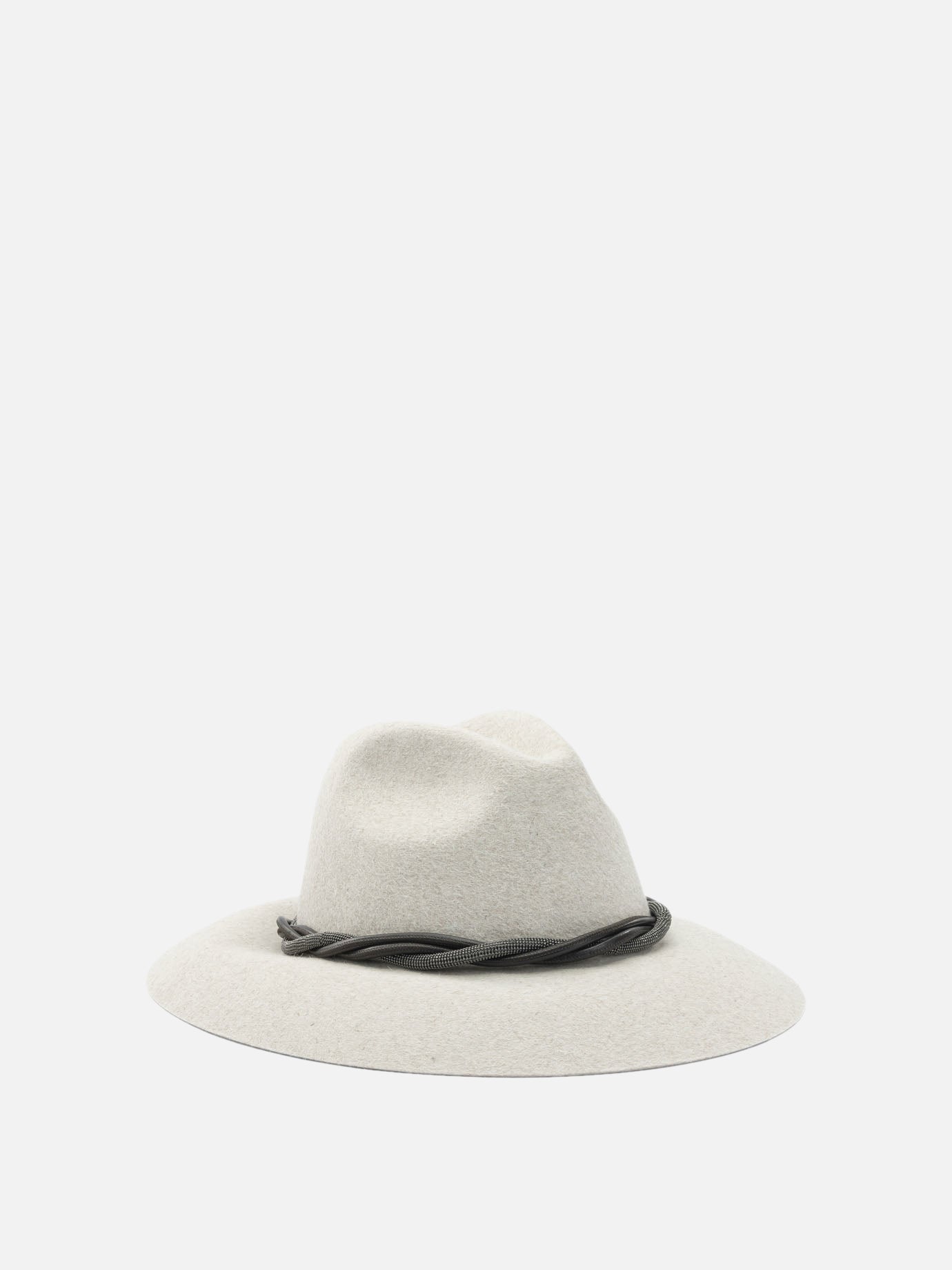 Cappelli classici 100% felt  Bianco - Brunello Cucinelli Donna | PDP | VIETTI Online Store | Zoom-Modal_2
