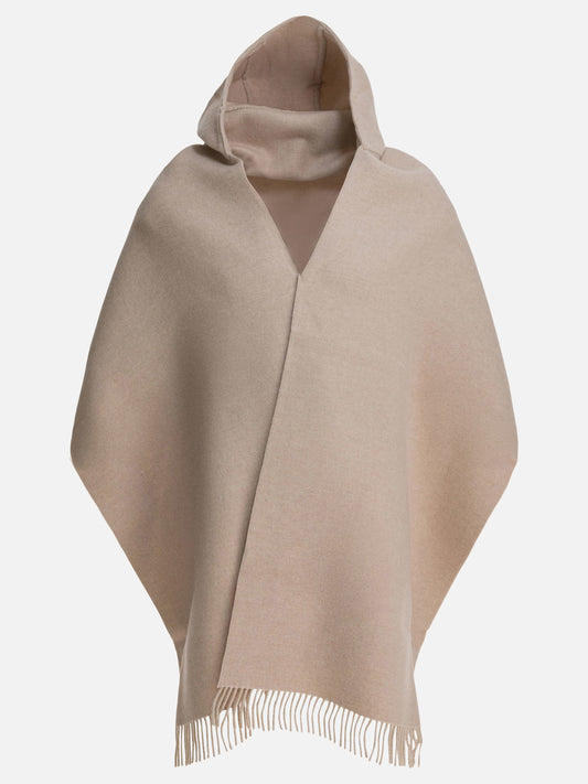 Fringed scarves 59% wool 41% cashmere  Beige - Brunello Cucinelli Women | PDP | VIETTI Online Store 
