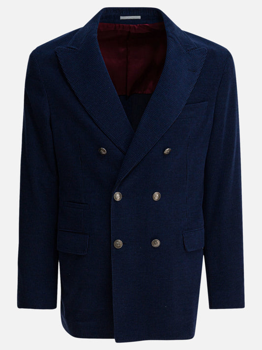 Blazers Solid colour  Blue - Brunello Cucinelli Men | PLP | VIETTI Online Store 
