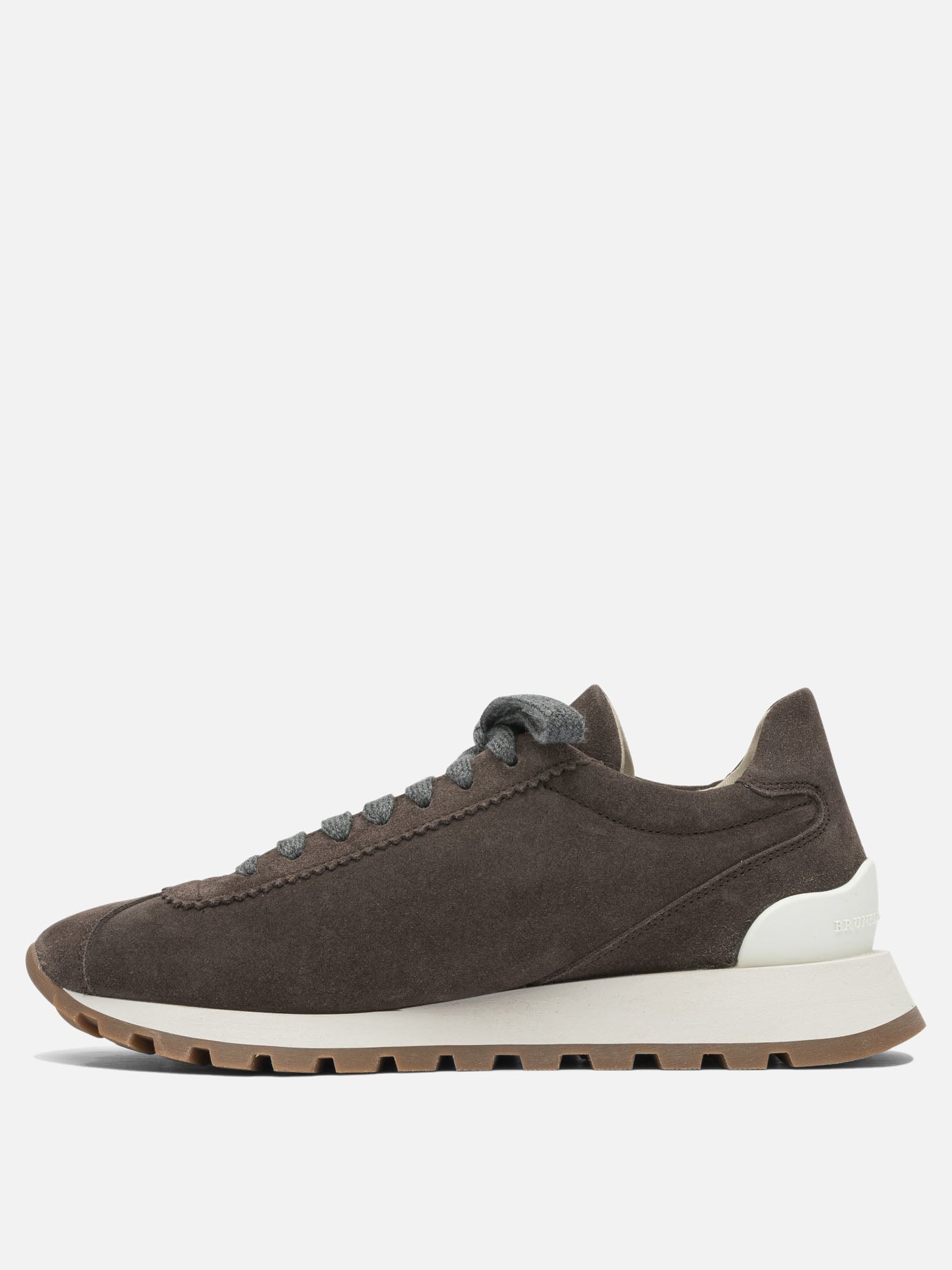 Low top sneakers 100% suede - 100% rubber  Brown - Brunello Cucinelli Women | PDP | VIETTI Online Store | Zoom-Modal_3
