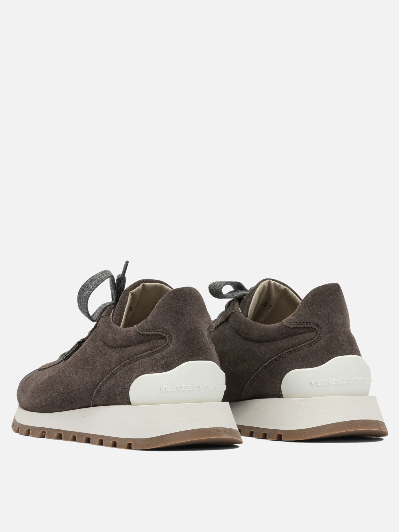 Low top sneakers 100% suede - 100% rubber  Brown - Brunello Cucinelli Women | PDP | VIETTI Online Store | Zoom-Modal_4
