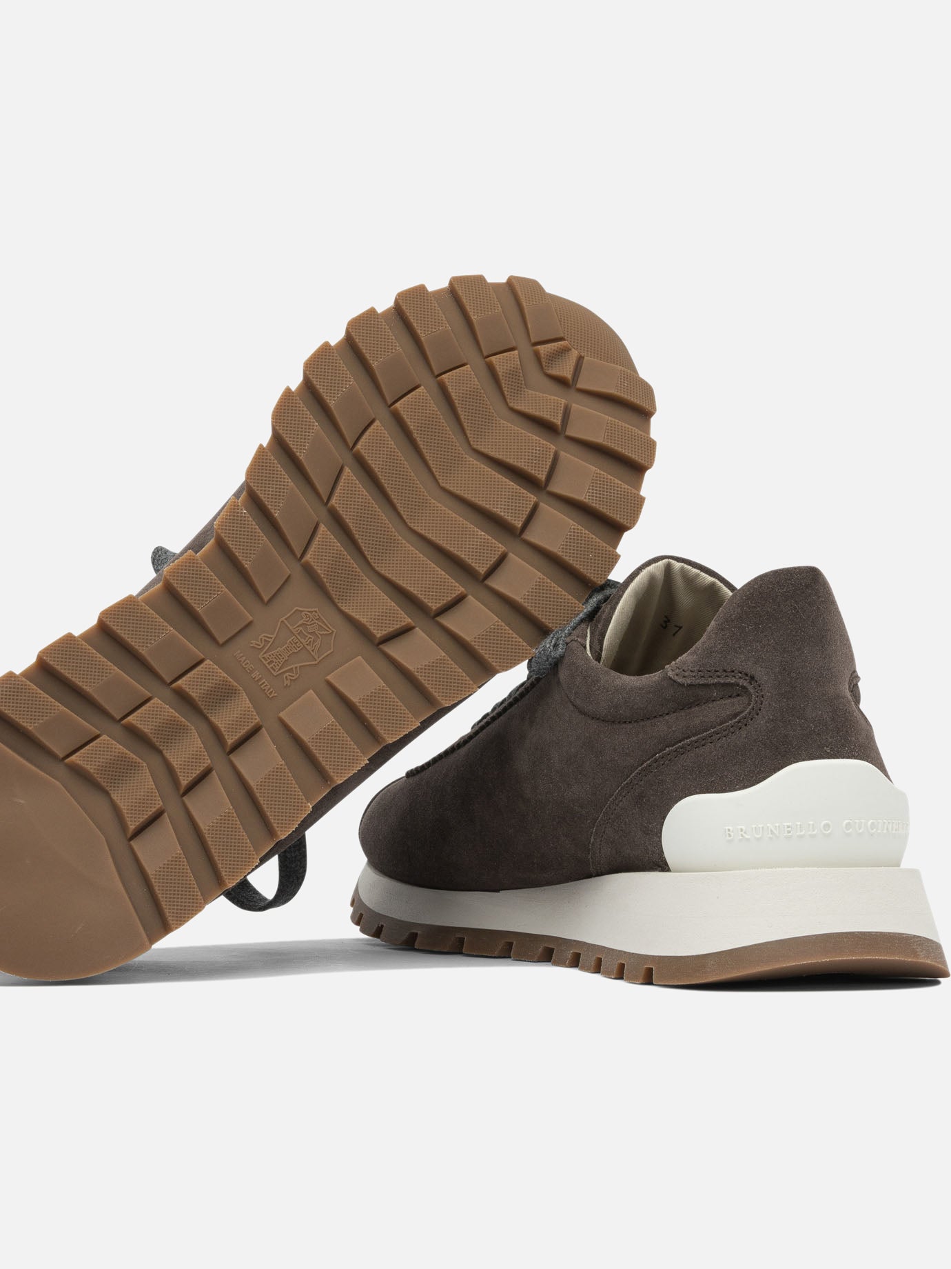 Low top sneakers 100% suede - 100% rubber  Brown - Brunello Cucinelli Women | PDP | VIETTI Online Store | Zoom-Modal_5
