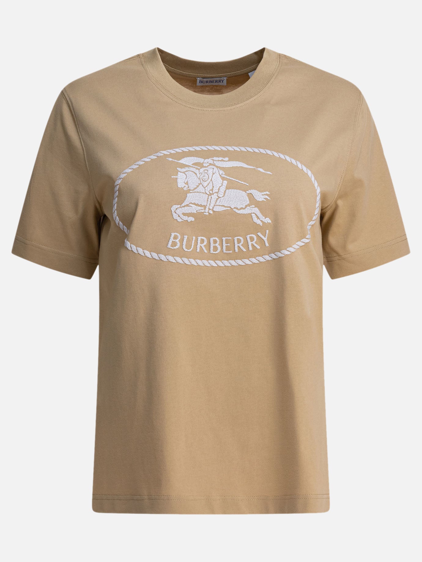 Burberry T-shirt con Knight Stamp 12539255_S Beige thumbnail_1