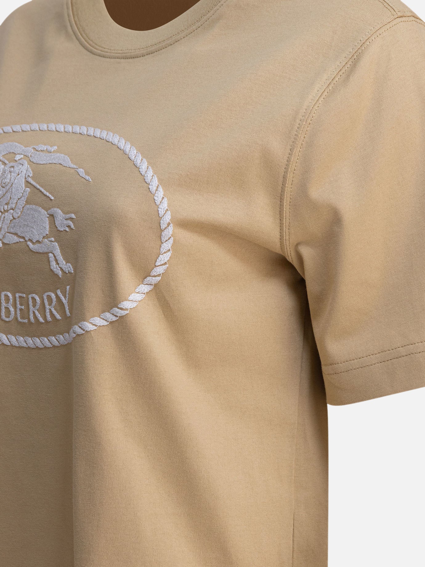 Burberry T-shirt con Knight Stamp 12539255_S Beige thumbnail_4