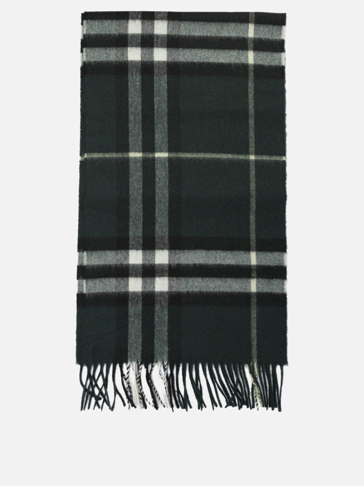 Sciarpe con frange 100% cashmere  Nero - Burberry Donna | PDP | VIETTI Online Store | thumbnail