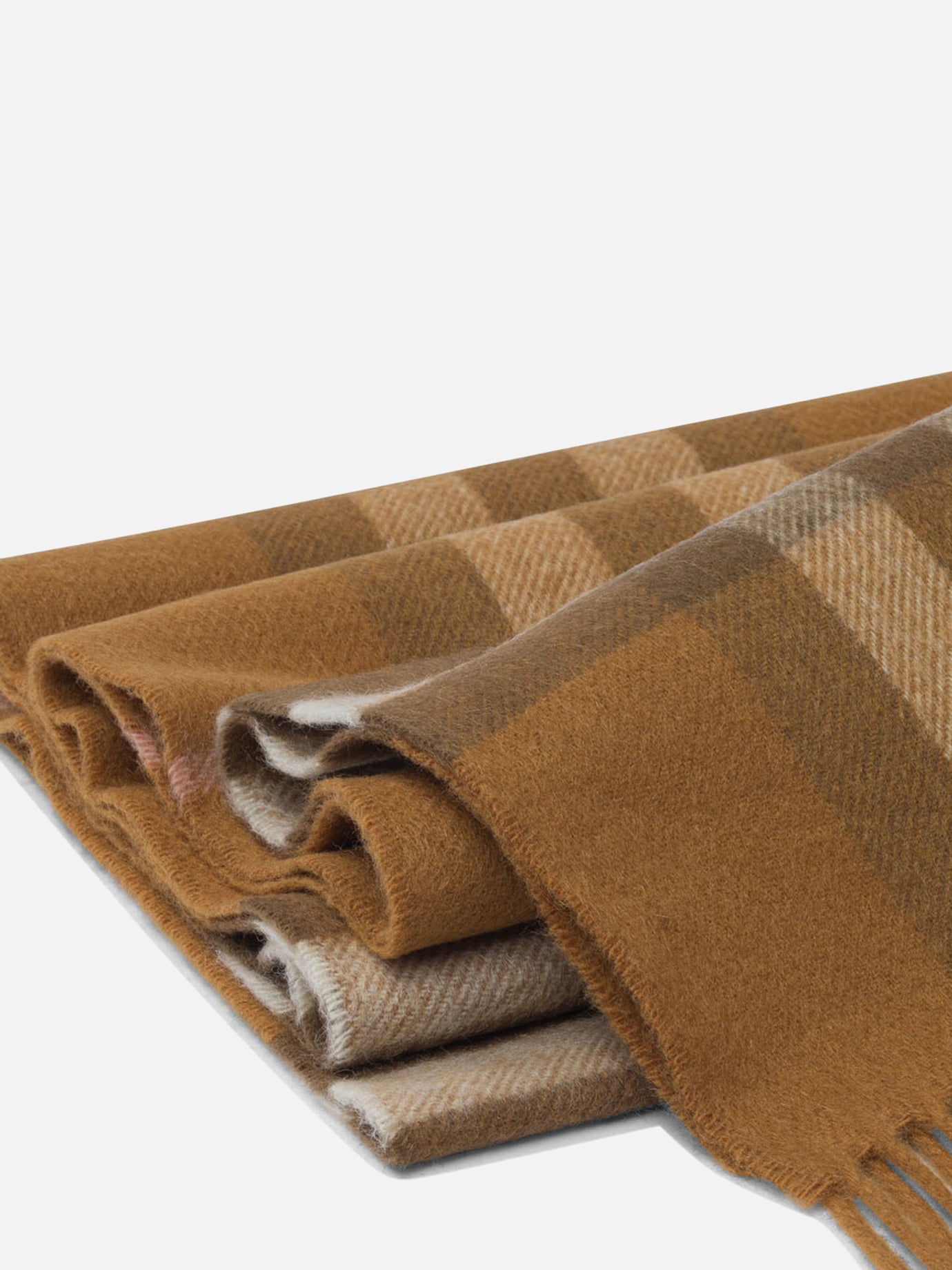 Fringed scarves 100%cashmere  Beige - Burberry Men | PDP | VIETTI Online Store | Zoom-Modal_2
