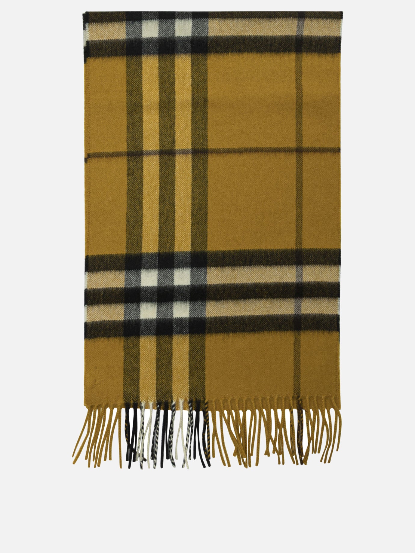 Sciarpe con frange 100%cashmere  Giallo - Burberry Uomo | PDP | VIETTI Online Store | Zoom-Modal
