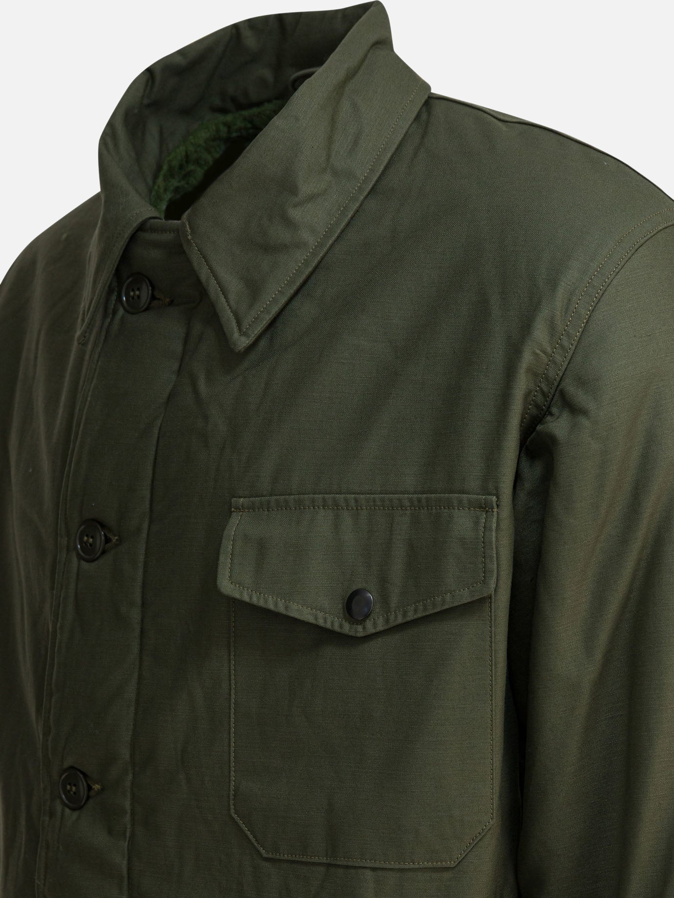Parka Solid colour  Verde - Buzz Rickson's Uomo | PDP | VIETTI Online Store | thumbnail_4