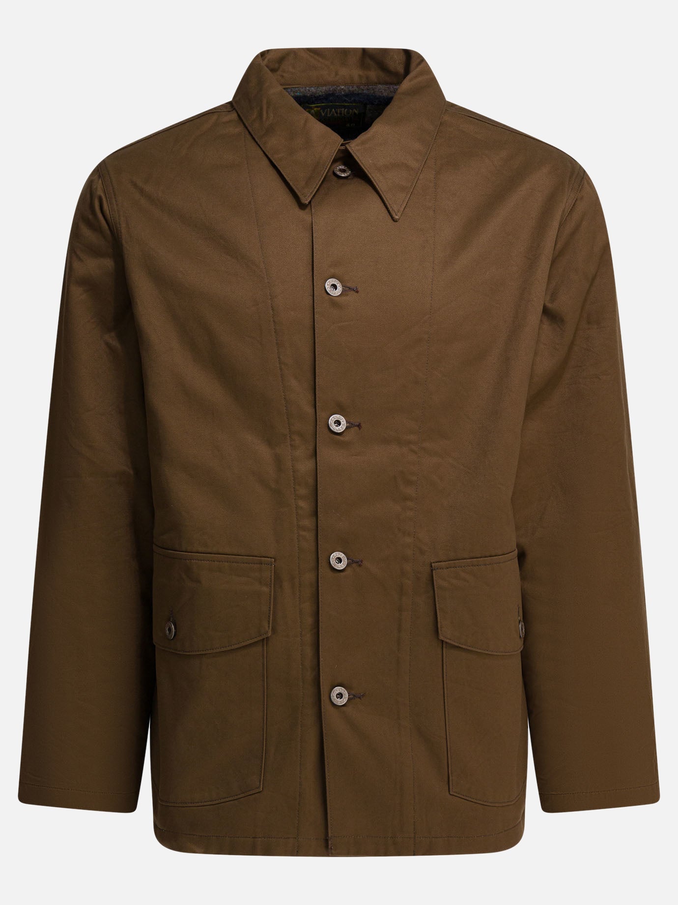 Giacche overshirt Solid colour  Marrone - Buzz Rickson's Uomo | PDP | VIETTI Online Store | Zoom-Modal
