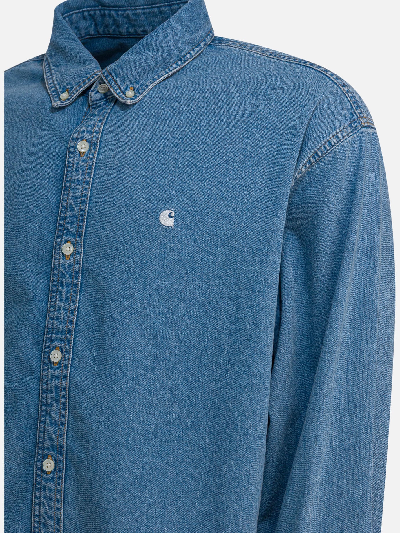 Camicie casual Logo  Blu - Carhartt WIP Uomo | PDP | VIETTI Online Store | thumbnail_4