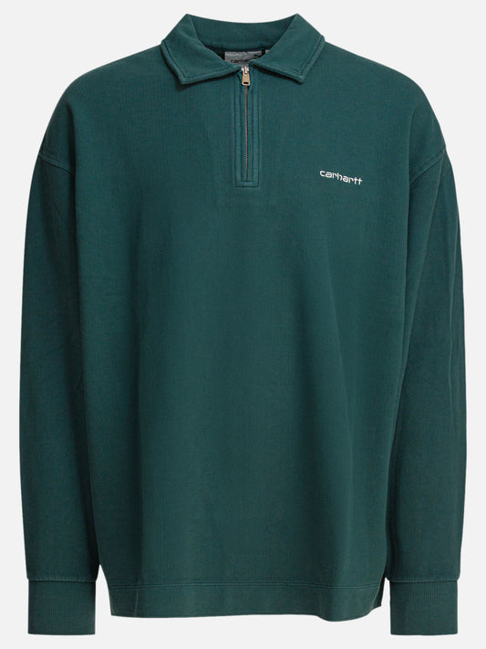 Half zip sweatshirts Logo  Green - Carhartt WIP Men | PLP | VIETTI Online Store 
