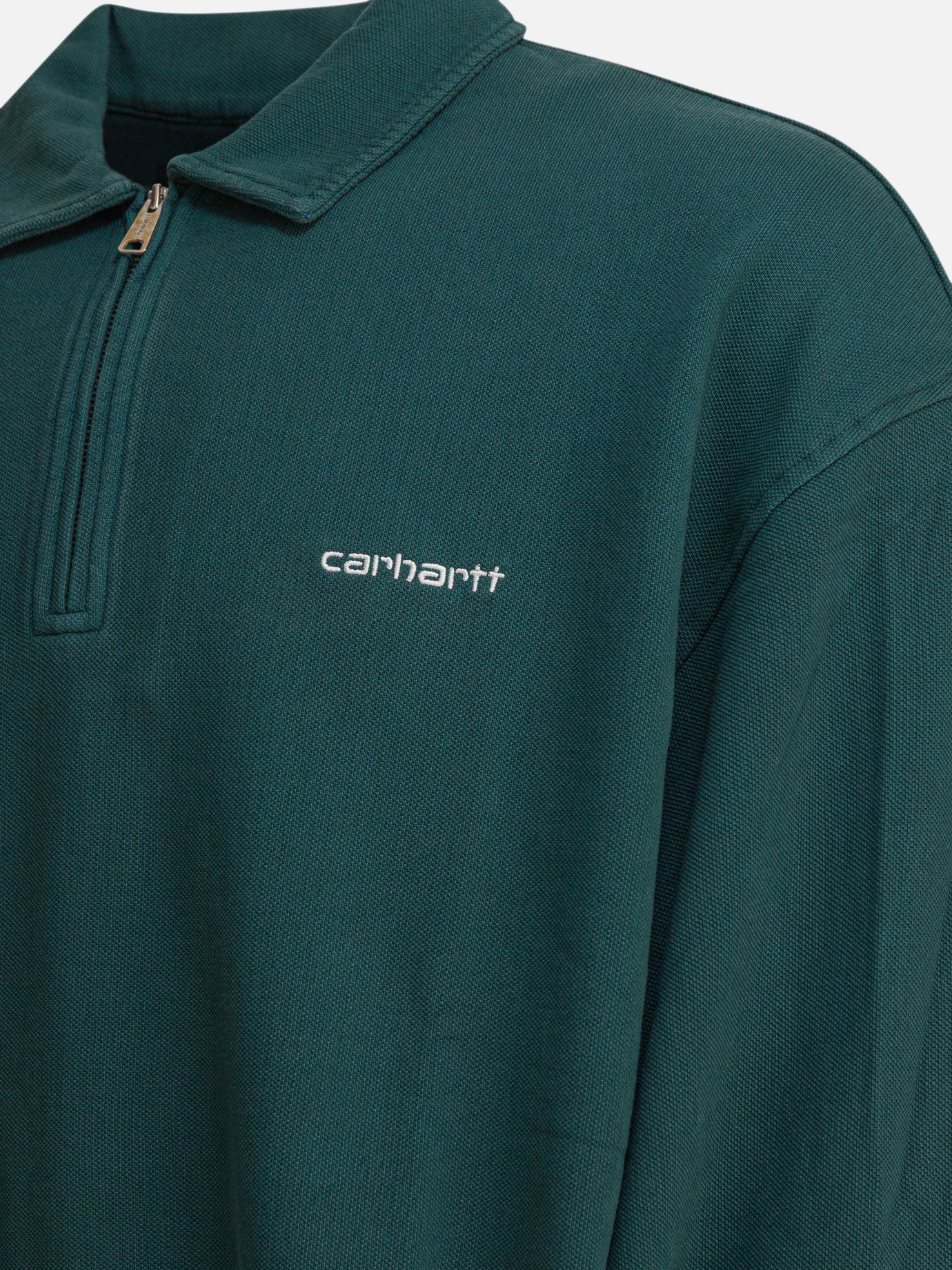 Half zip sweatshirts Logo  Green - Carhartt WIP Men | PDP | VIETTI Online Store | Zoom-Modal_4
