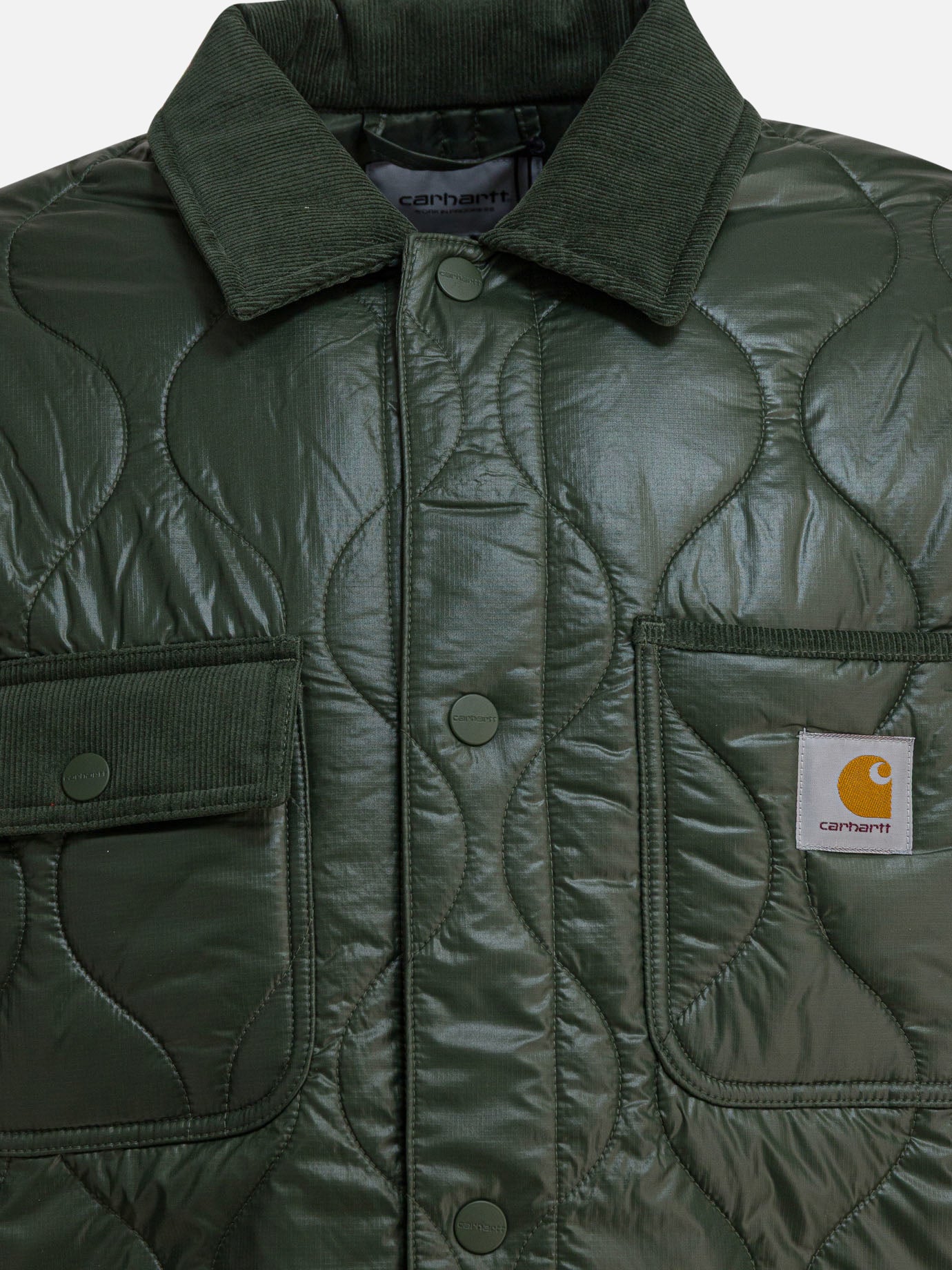 Quilted & Utility Jackets Logo  Green - Carhartt WIP Men | PDP | VIETTI Online Store | thumbnail_3
