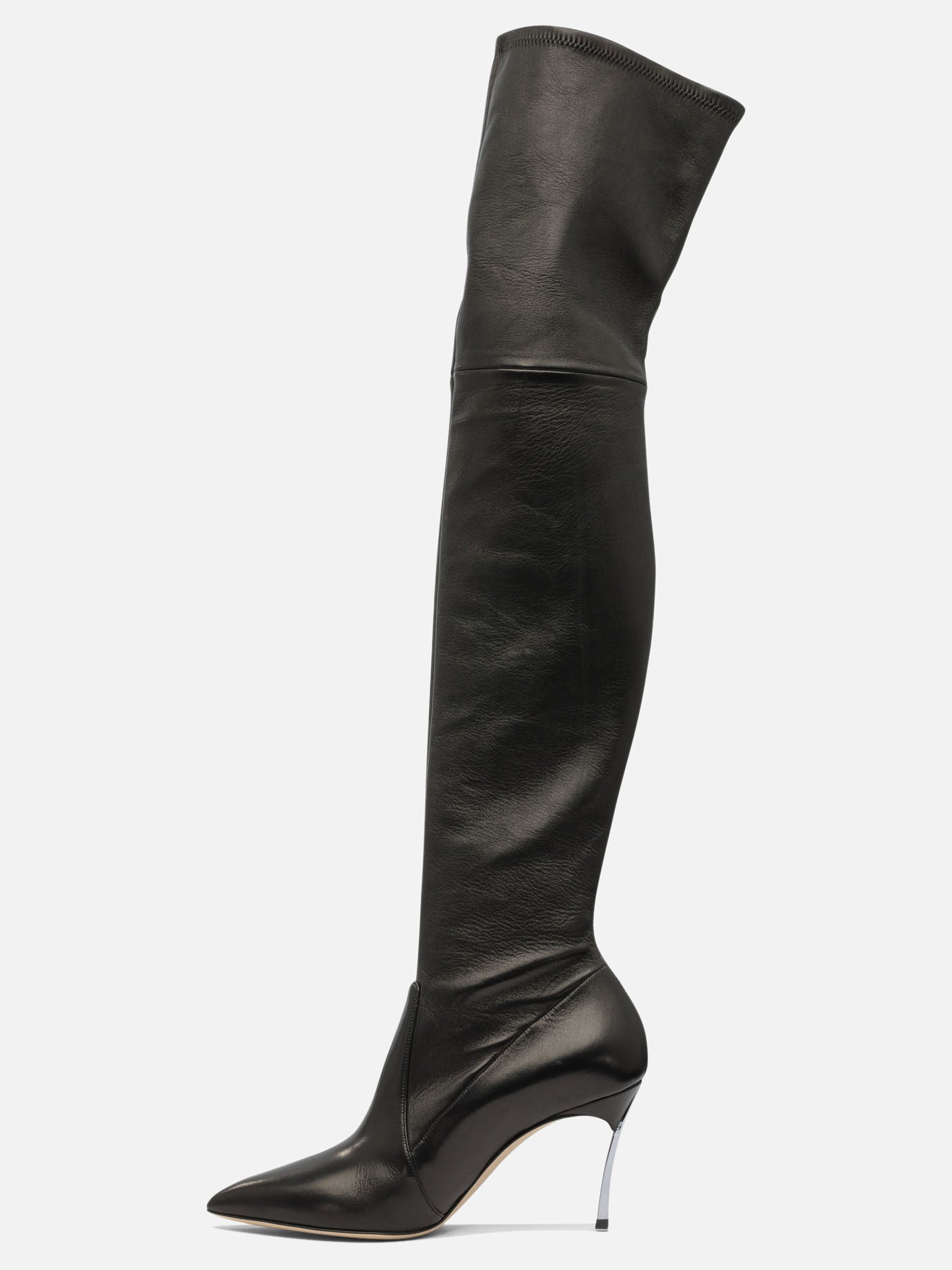 Over the knee 100% leather - 100% leather  Black - Casadei Women | PDP | VIETTI Online Store | thumbnail_3